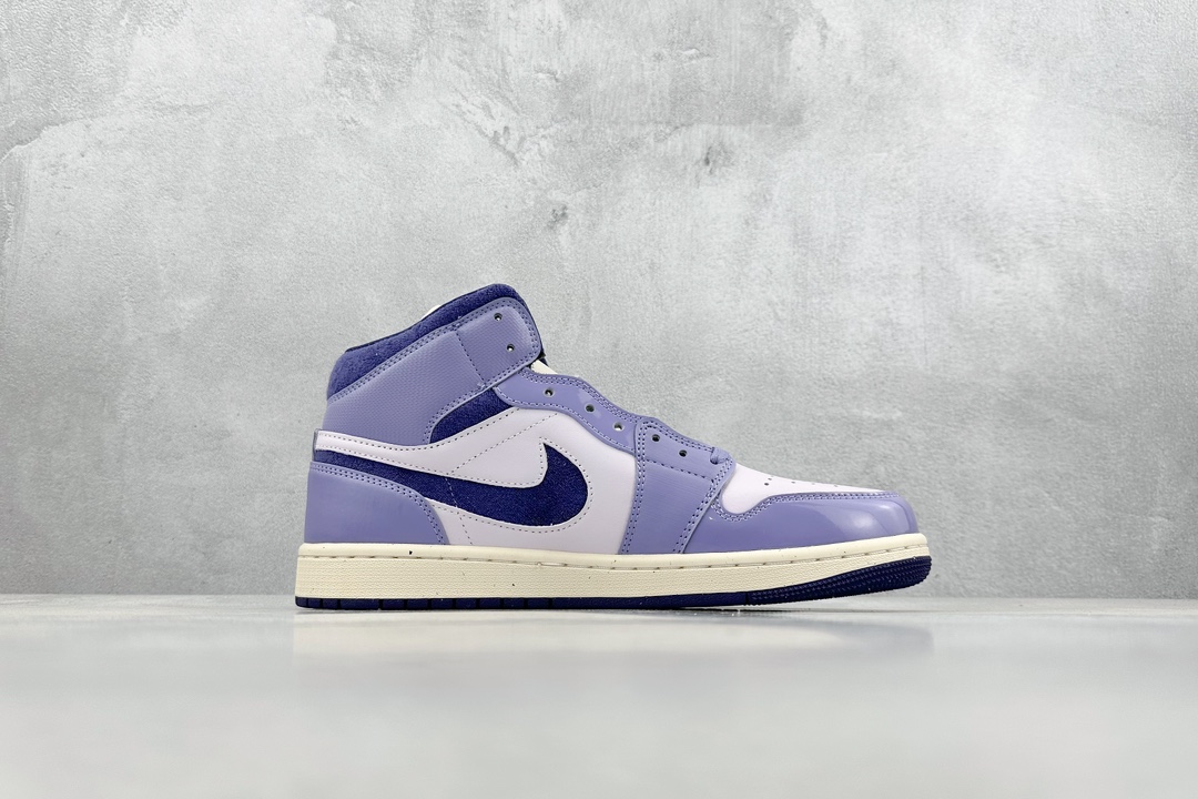 260 DT Air Jordan 1 Mid ”Sky Purple” AJ1 乔1葡萄紫 中邦文化休闲板鞋 DZ3745-500