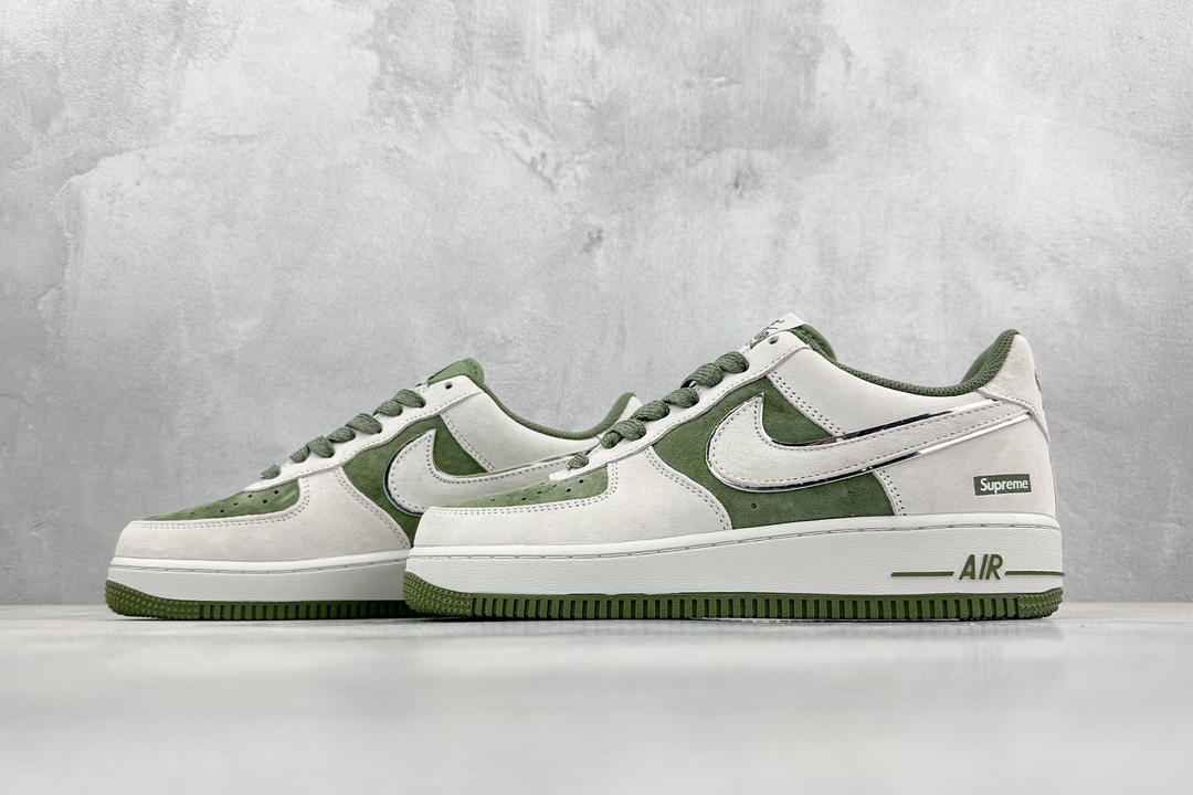 260 Nike Air Force 1 Low 07 x Supreme 灰绿 ME2392-106