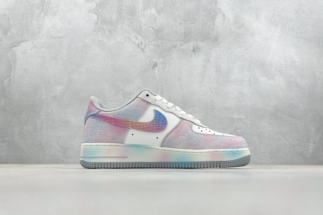 240 Nike Air Force 1 Low 07 灵龙 棉花糖 国风 粉蓝紫 DX2678-100