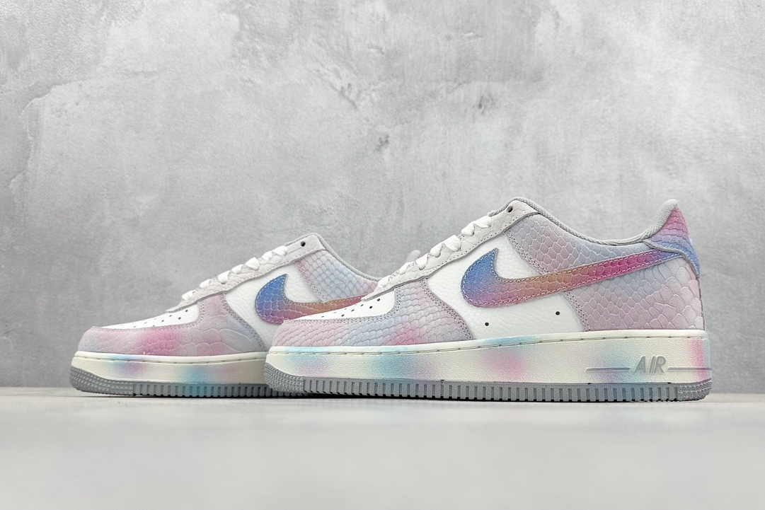 240 Nike Air Force 1 Low 07 灵龙 棉花糖 国风 粉蓝紫 DX2678-100