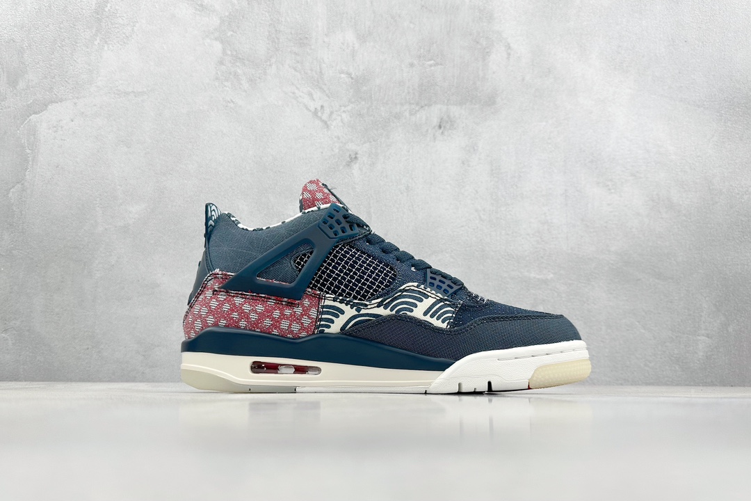 350 PB Air Jordan AJ4 刺子绣牛仔蓝 CW0898-400