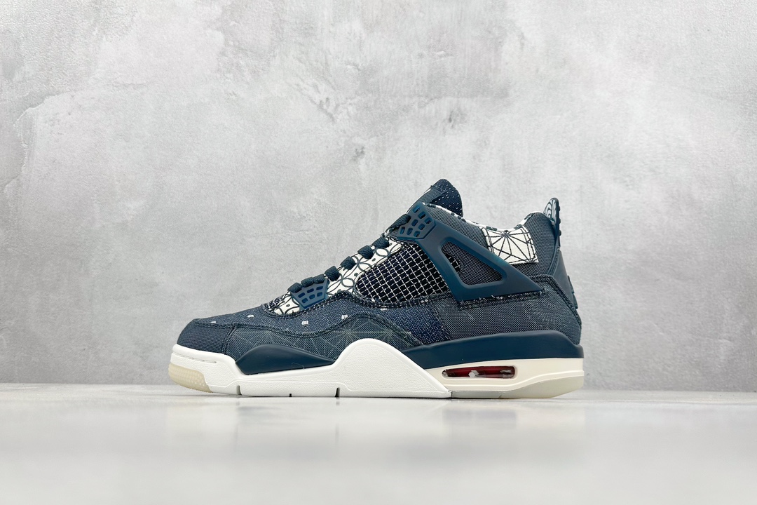 350 PB Air Jordan AJ4 刺子绣牛仔蓝 CW0898-400