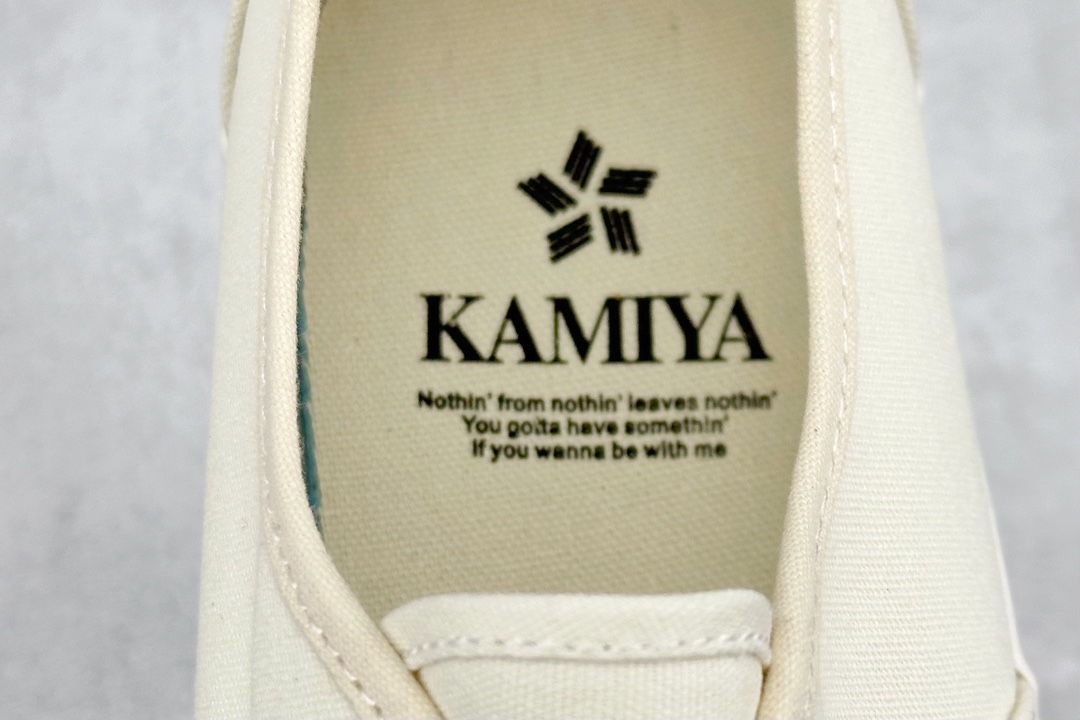 150 三原康裕溶解鞋高端支线KAMIYA VULCANIZE SNEAKER 23AW 手绘字母开口笑低帮帆布鞋