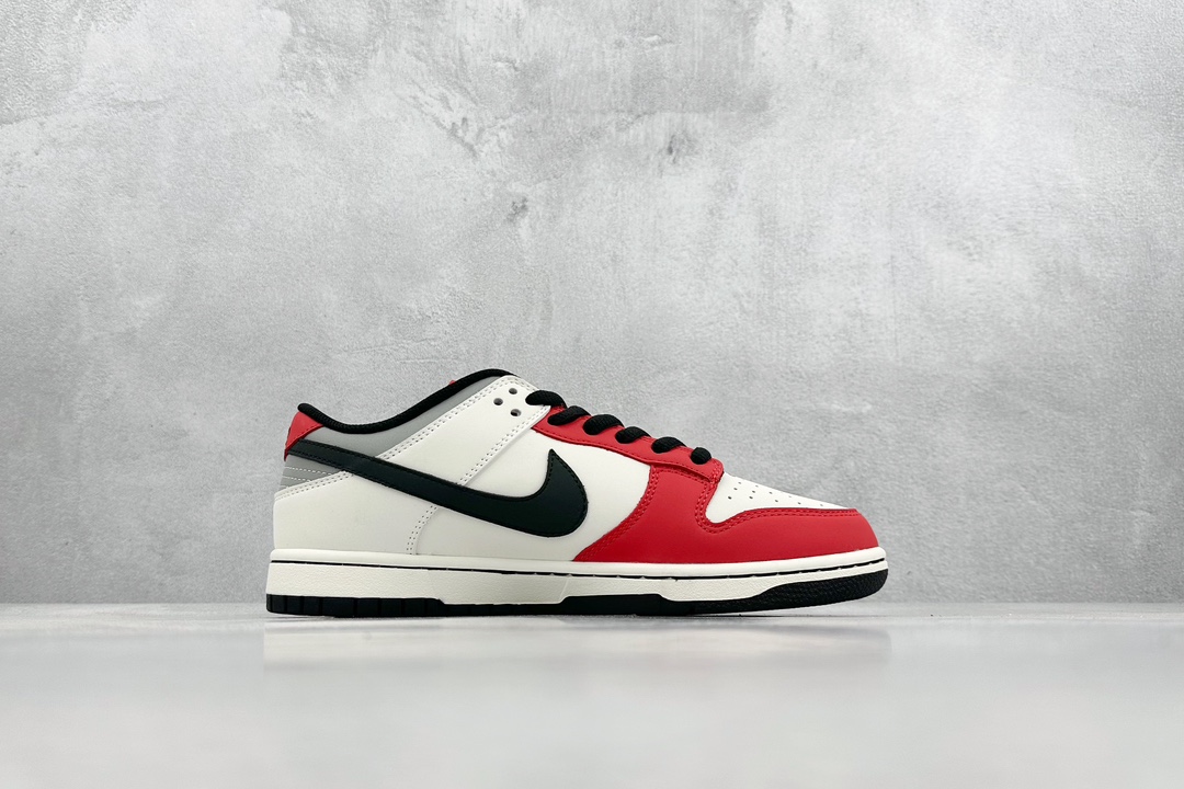 300 DK版 Nk SB Dunk Low 机车白红 联名配色 低帮休闲运动滑板板鞋 MU0232-367