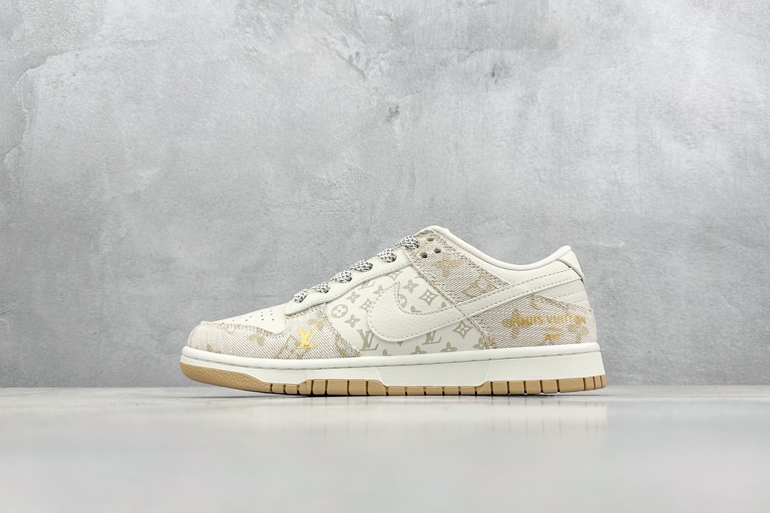 300 Nk SB Dunk Low LV联名-浅咖牛仔 周年高端定制 低帮休闲板鞋 FC1688-187