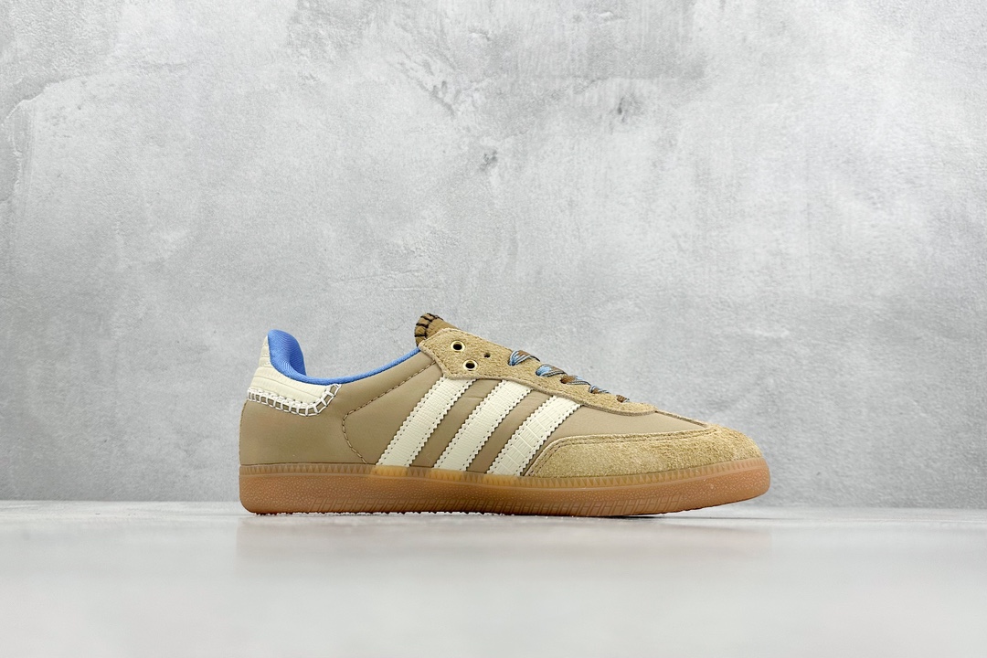 200  AD Originals GAZELLE INDOOR x Wales Bonner  联名复古低帮休闲运动慢跑鞋  IH3261