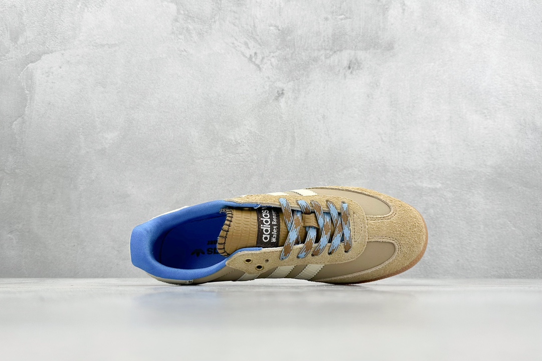 200  AD Originals GAZELLE INDOOR x Wales Bonner  联名复古低帮休闲运动慢跑鞋  IH3261