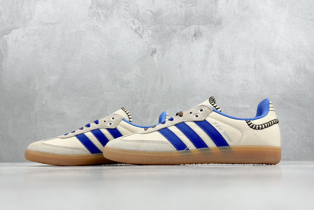 200  AD Originals GAZELLE INDOOR x Wales Bonner  联名复古低帮休闲运动慢跑鞋   IH7756