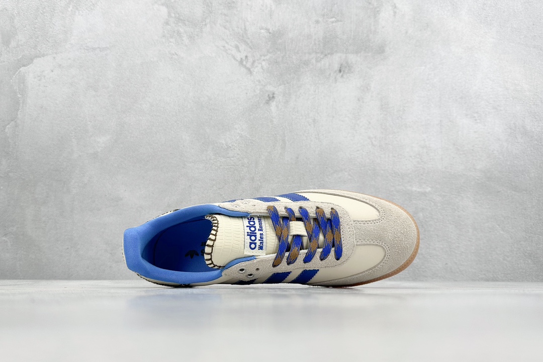 200  AD Originals GAZELLE INDOOR x Wales Bonner  联名复古低帮休闲运动慢跑鞋   IH7756