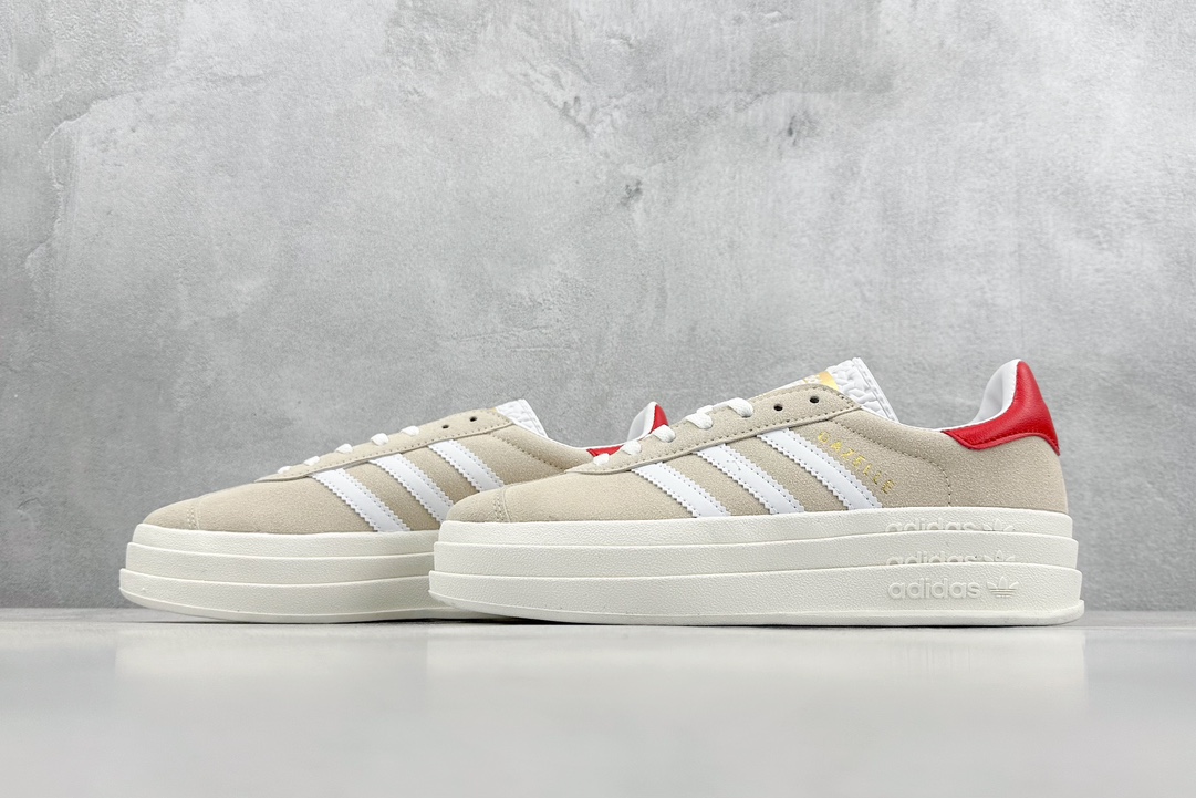 160  R版 Adidas Gazelle Bold W 百搭单品 阿迪达斯板鞋休闲运动女鞋  IG8671