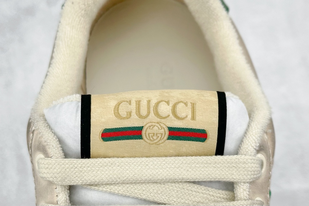 450 海外专供 Gucci Distressed Screener sneaker古驰小脏鞋系列