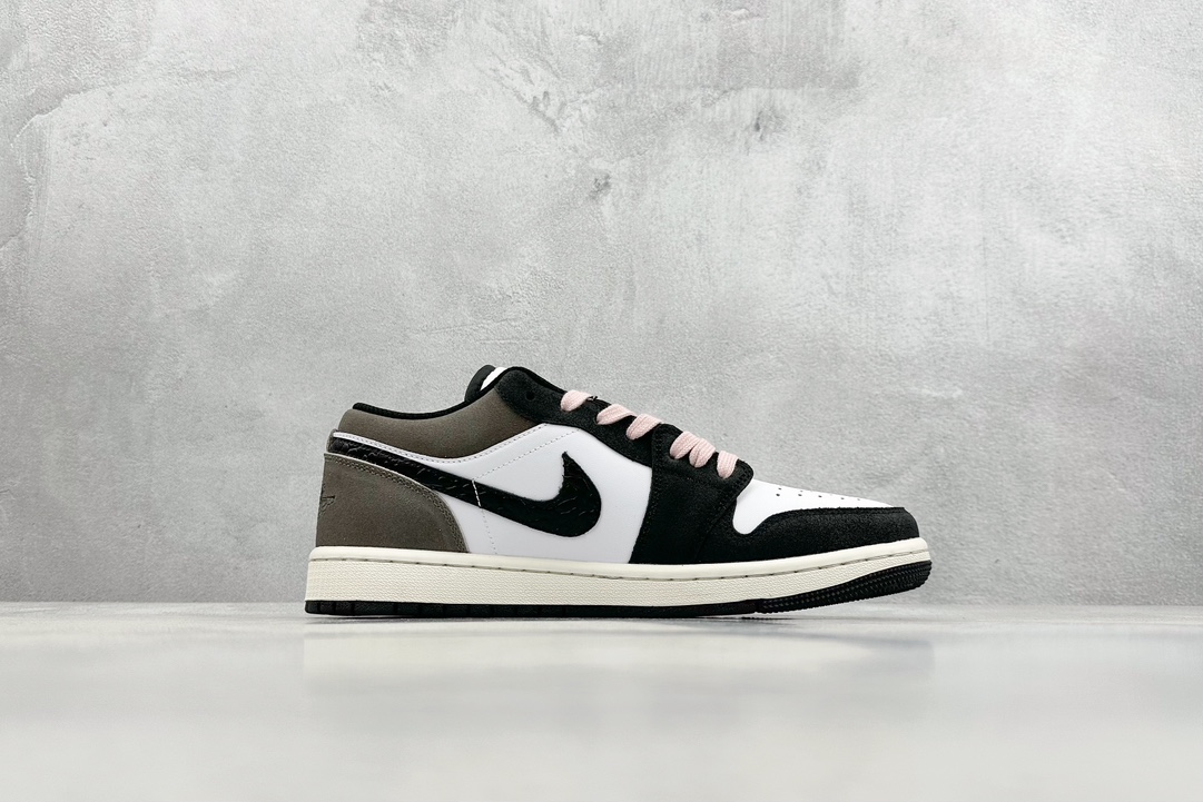 200 K版 Air Jordan 1 Low 黑棕摩卡 AJ1乔1低帮休闲板鞋 DZ4130-201