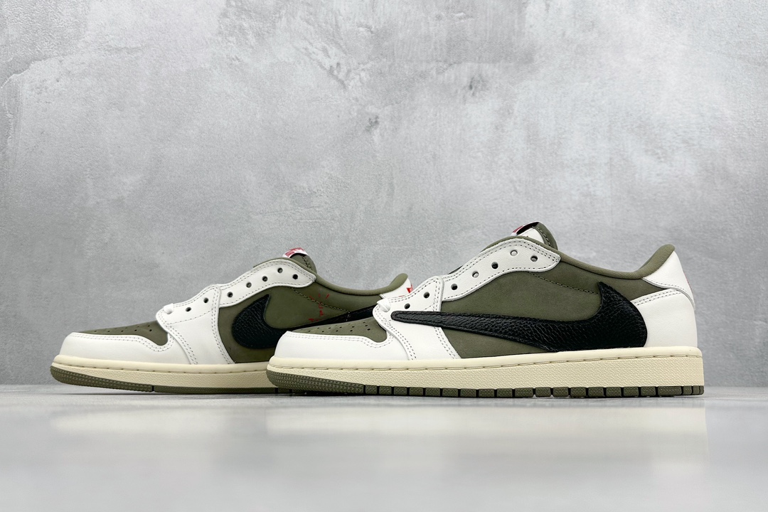 260 fragment design x Travis Scott x Nike Air Jordan 1 Low OG SP”Black/Green Toe“AJ1乔丹一代篮球鞋  DM7866-200