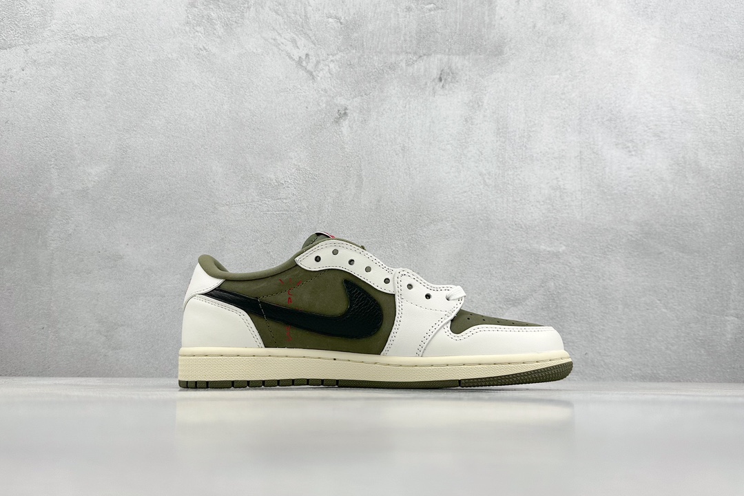 260 fragment design x Travis Scott x Nike Air Jordan 1 Low OG SP”Black/Green Toe“AJ1乔丹一代篮球鞋  DM7866-200