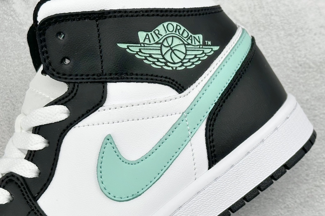 220 K版 Air Jordan 1 Mid 黑白薄荷绿 DQ8426-103