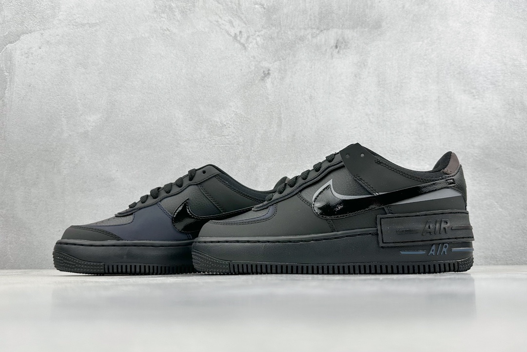 200 Nike Air Force 1 Low 07 Shadow 马卡龙 ”Triple Black” 黑武士 FB7582-001