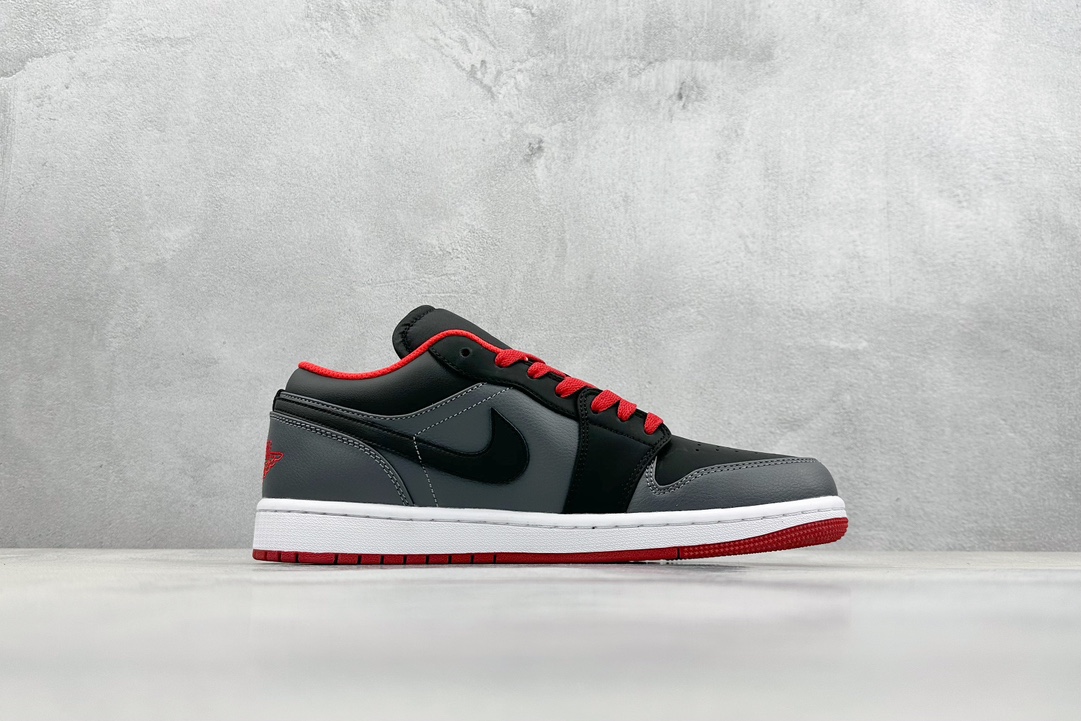 200 K版 Air Jordan 1 Low 黑灰红  553558-002