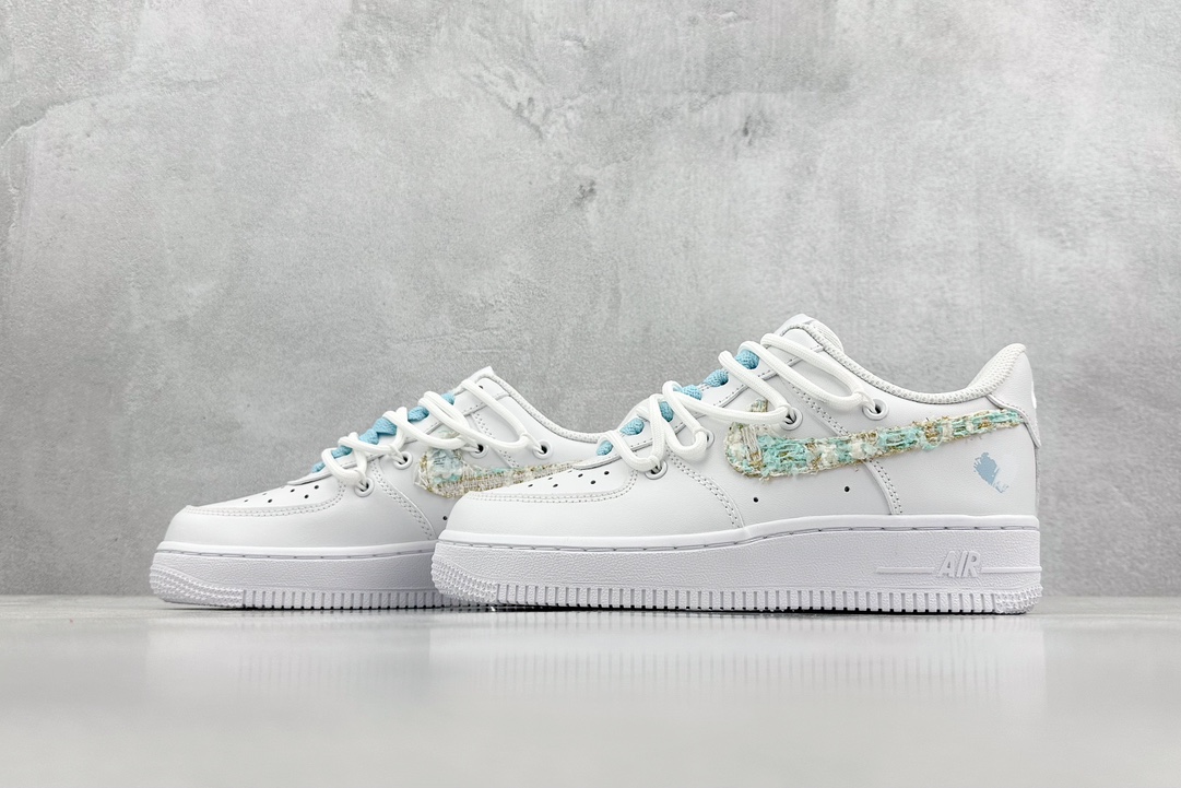 260 Nike Air Force 1 Low 07 减龄穿搭 小香风 山茶花少女 白蓝 DH9999-223