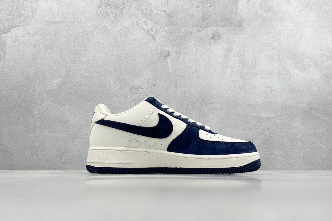 260 Nike Air Force 1 Low 07 x BAPE 米白深蓝 BA8806-222