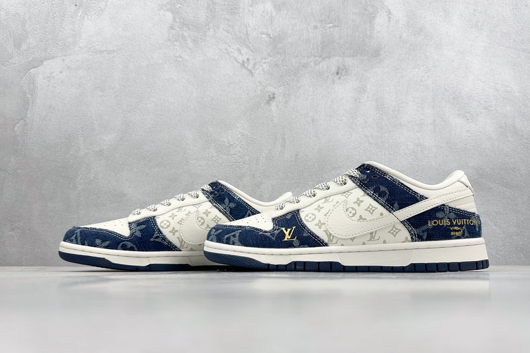 300 Nike SB Dunk Low x Louis Vuitton 白牛仔蓝 FC1688-162