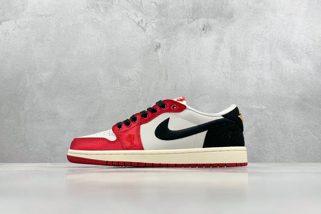 200 Air Jordan 1 Low 黑红丝绸 AJ1乔1低帮休闲板鞋 FN0432-100