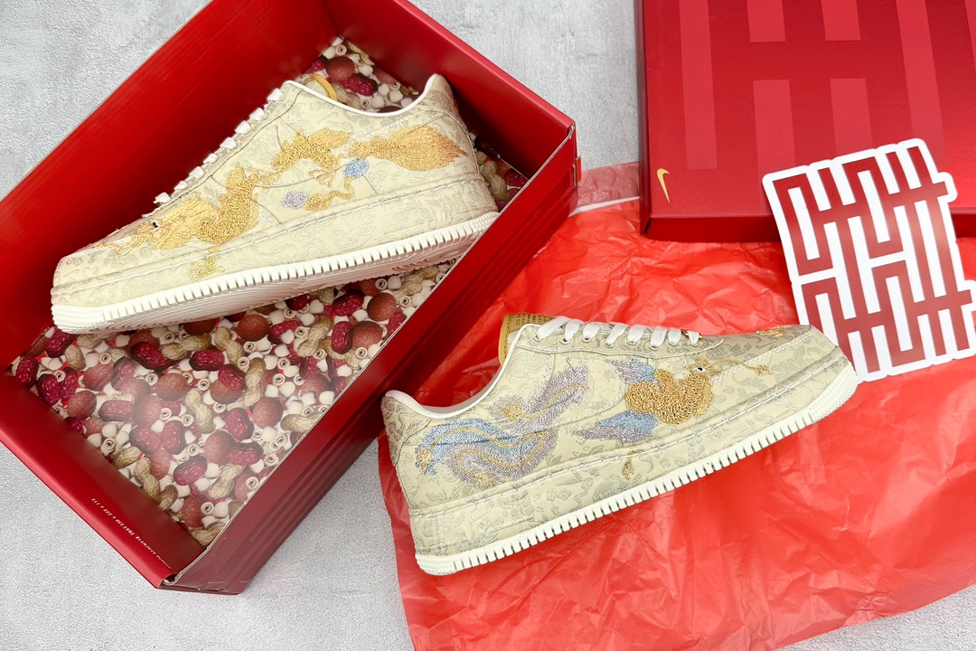 450 Nike Air Force 1 ’07 “喜喜”以龙凤呈祥为主题 HJ4285-777