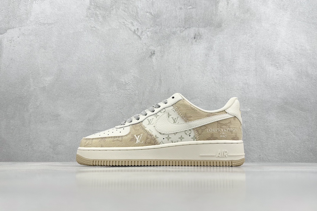 260 Nike Air Force 1 Low 07 x Louis Vuitton 白黄印花 DD8686-300