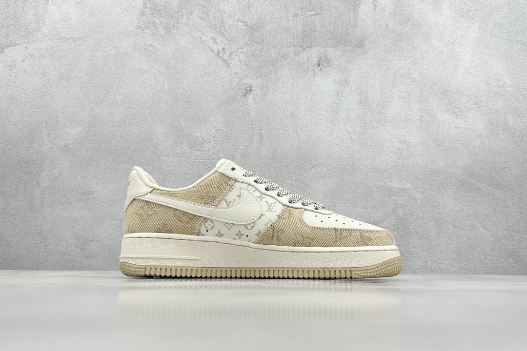 260 Nike Air Force 1 Low 07 x Louis Vuitton 白黄印花 DD8686-300