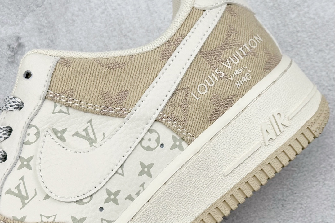 260 Nike Air Force 1 Low 07 x Louis Vuitton 白黄印花 DD8686-300