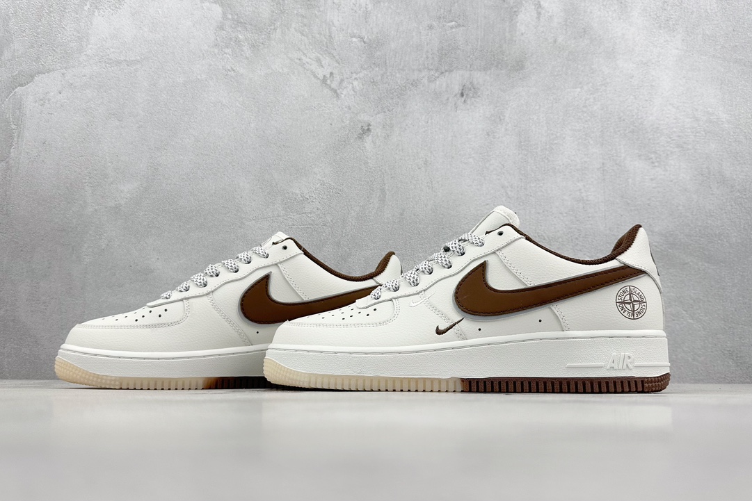 260 Nike Air Force 1 Low 07 x Stone Island 石头岛白棕 SL-240444