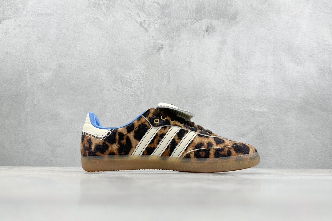 180  RSP版 Adidas Originals Samba Pony Tonal 棕白豹纹马毛三叶草桑巴德训鞋  IE0578