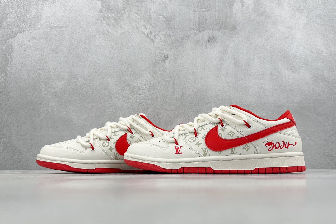 300 Nike SB Dunk Low x Louis Vuitton 中国红限定绑带 SJ2068-228