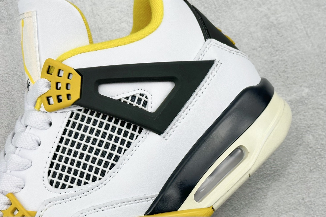 200 性价比 Air Jordan 4 Retro ”Vivid Sulfur” AJ4 乔4白黄 雷公 AQ9129-101