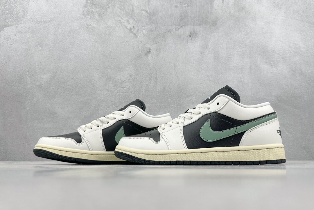 200 K版 Air Jordan 1 Retro Low WMNS ”Jade Smoke” 黑绿  DC0774-001