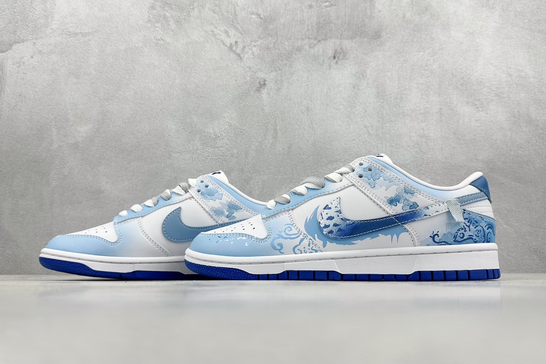 220 NK Dunk Low Retro 解构定制配色 三太子敖丙 青花瓷蓝白 DV0831-104