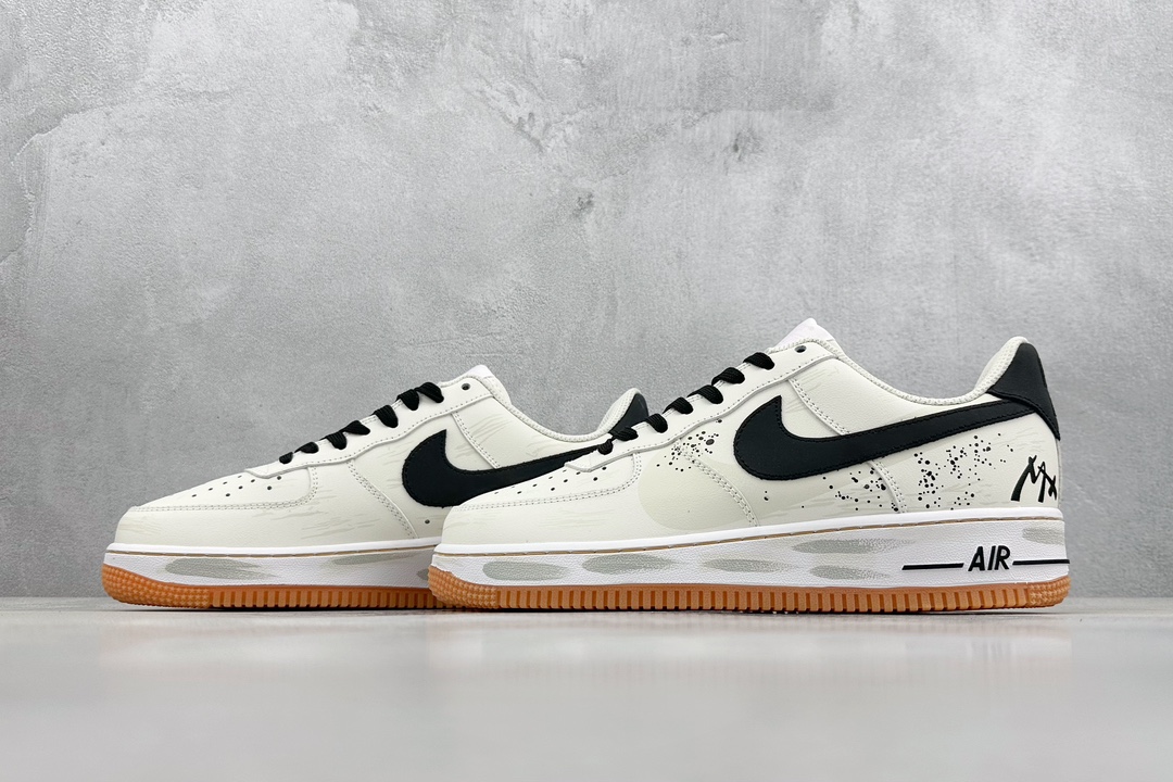 240 Nike Air Force 1 Low 07 麦克斯 涂鸦 浸染 末日废土风 黑棕 DM0576-101