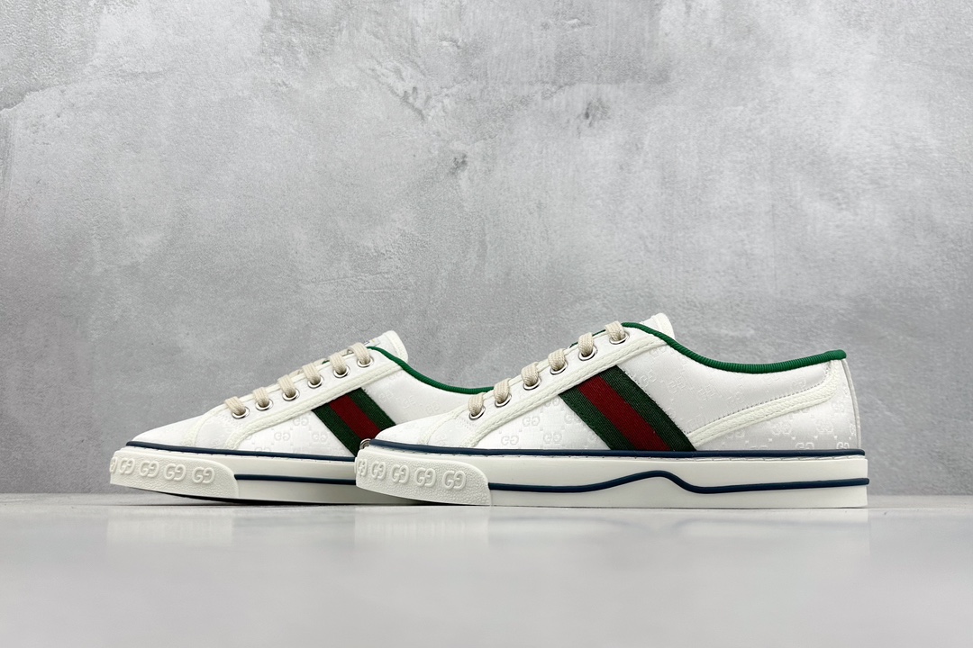 420 Gucci Tennis 1977 Print Sneaker古驰帆布印花复古休闲运动板鞋