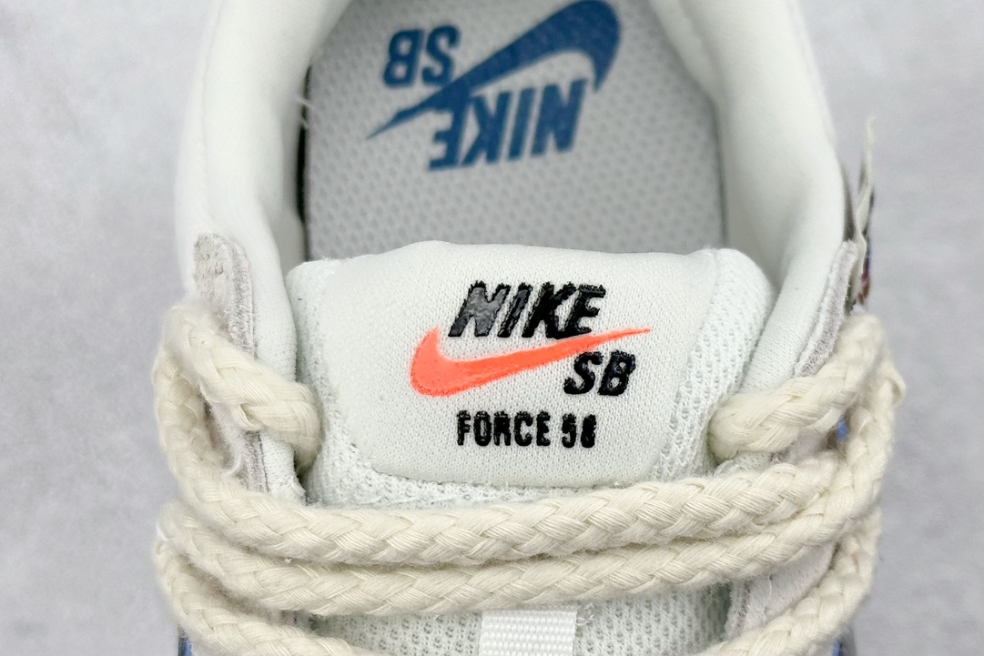 160 Nike SB Force 58 纯原版本 是在玩鞋 小熊 国旗布贴 灰蓝 CZ2959-007