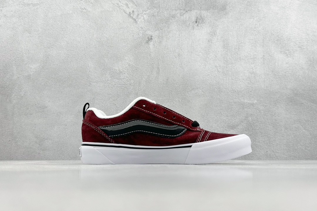 140  Vans Classics Knu Skool 范斯官方 酒红厚鞋舌面包鞋 VN0009QC02Y