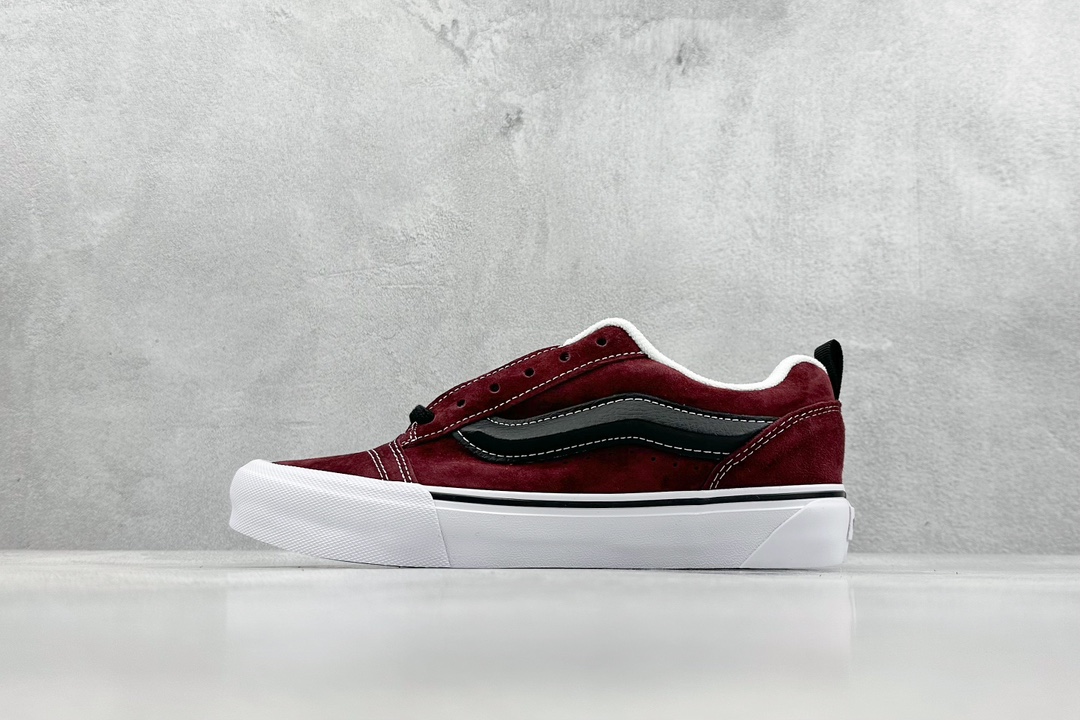 140  Vans Classics Knu Skool 范斯官方 酒红厚鞋舌面包鞋 VN0009QC02Y