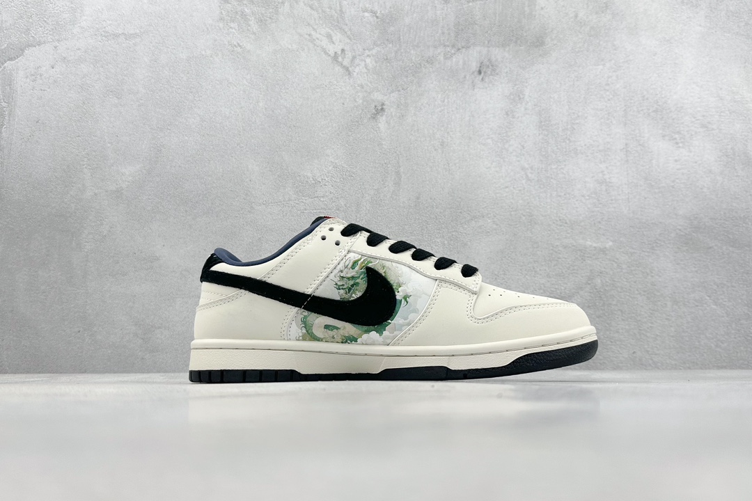 280 NK Dunk Low Retro "DIY高端定制" 龙年限定 米白黑青龙低帮休闲运动板鞋  XB3802-711