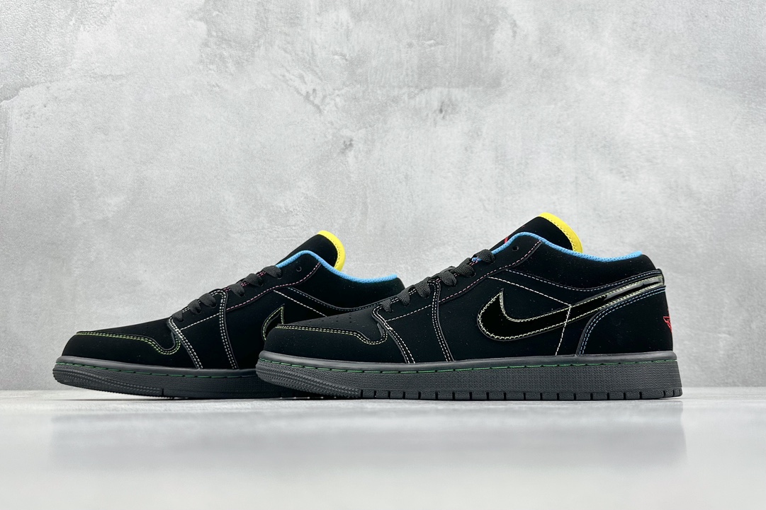 200 K版 Air Jordan 1 Phat Low 黑色 338145-003