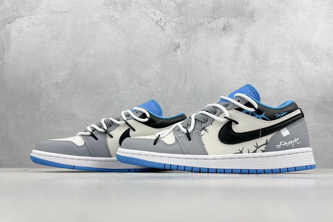 220 Air Jordan 1 Low AJ1 乔1绑带解构 低帮篮球鞋 553558-174