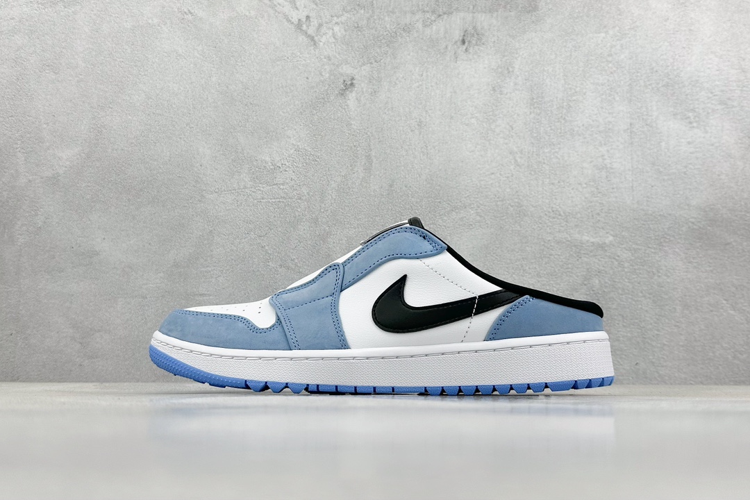 240 Dt纯原 Air Jordan 1 Mule Golf “University Blue” AJ1 乔1北卡蓝 FJ1214-400