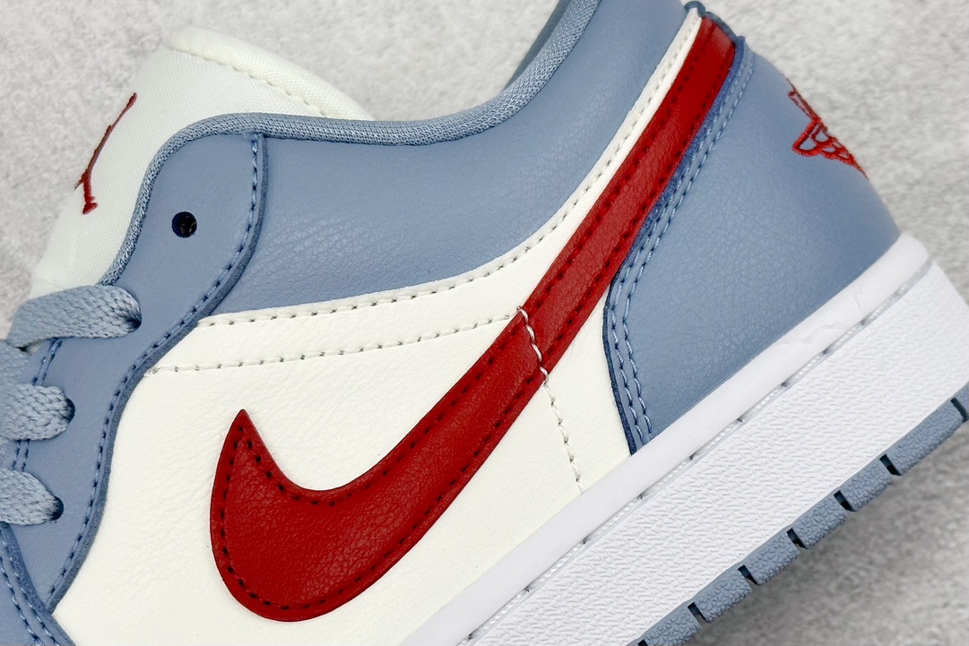 160 VT版 Air Jordan 1 Low Blue Grey Dune Red 白蓝红  DC0774-164