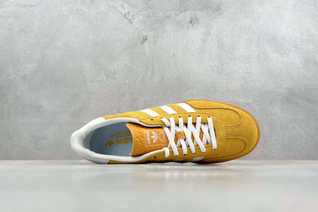 190 ZX神版 Adidas Gazelle Indoor Trainers 羚羊内训系列低帮板鞋“麂皮土黄白生胶底” HQ8716