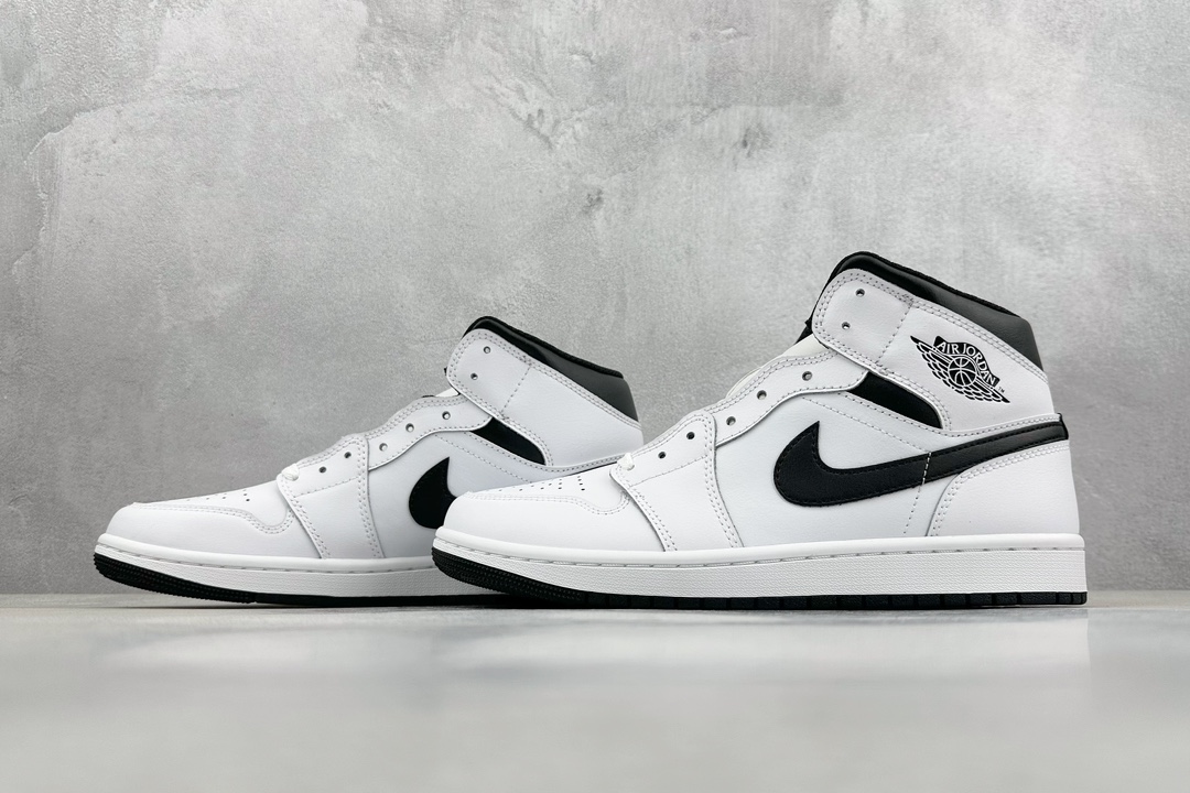 260 Dt纯原 Air Jordan AJ1 Mid 中帮 白黑 DQ8426-132