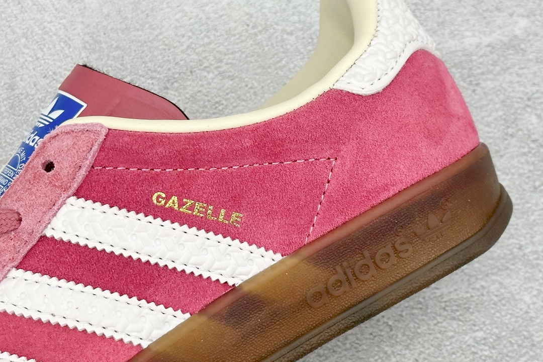 180 FS版 Adidas Gazelle Indoor Trainers 羚羊内训系列低帮板鞋“翻毛树莓粉白焦糖底” IF1809