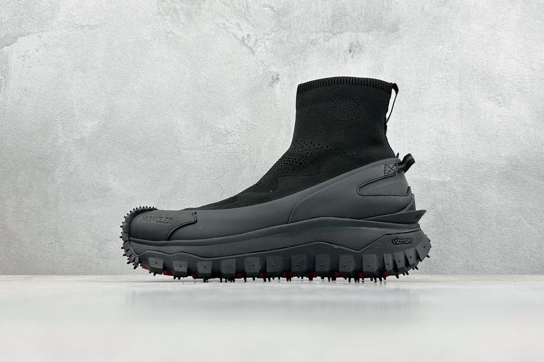 380 OK版 Moncler 盟可睐/蒙口 Trailgrip 针织鞋面厚底增高鞋