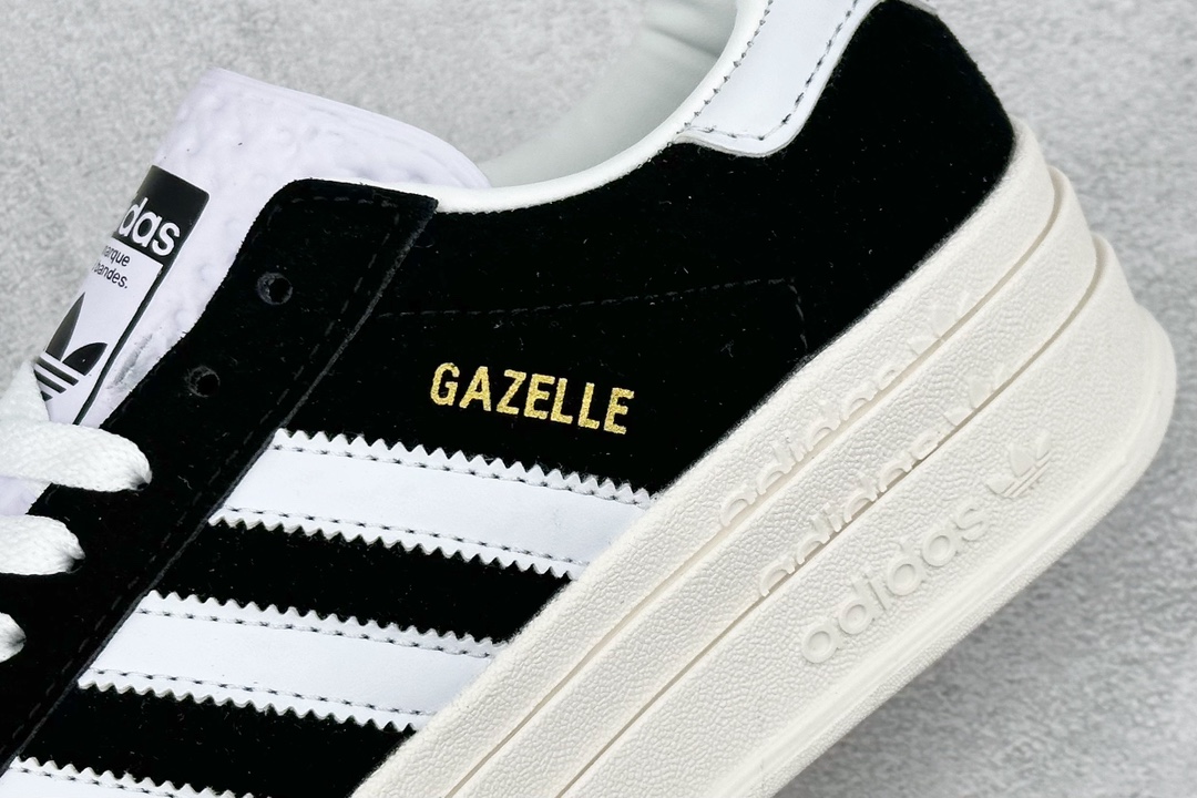 140 救市版 Ad Originals Gazelle Bold 三叶草厚底休闲防滑耐磨低帮板鞋 HQ6912